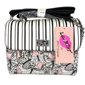 Betsey Johnson Butterfly Stripe Crossbody Bag